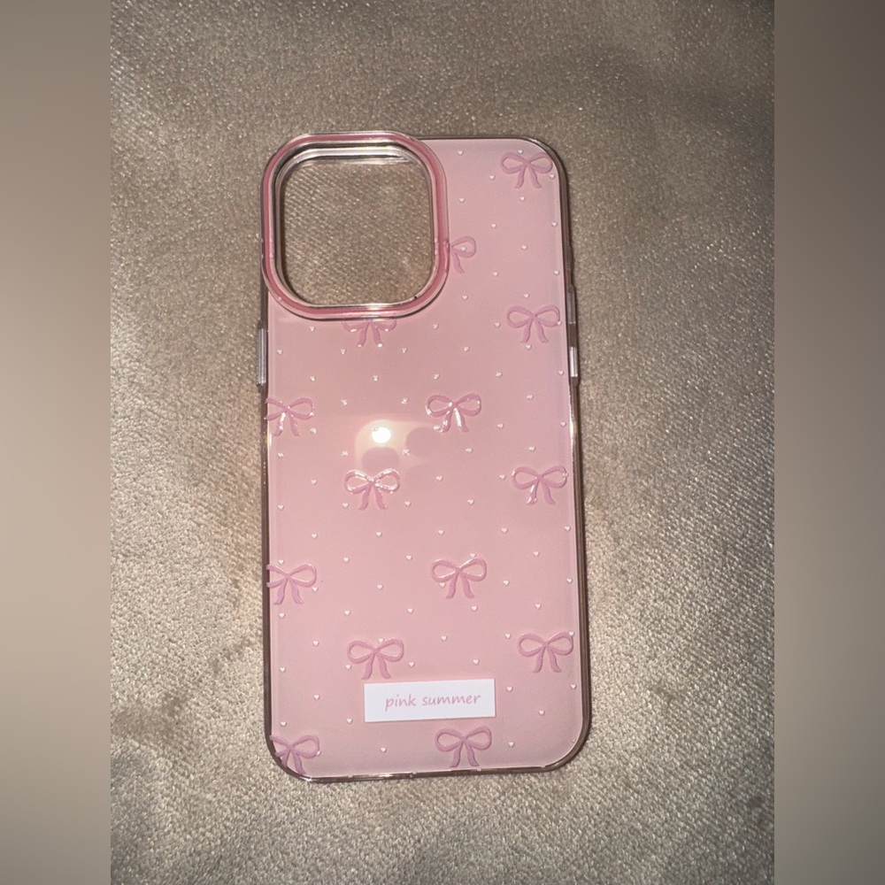 Pink Bow Design Phone Case